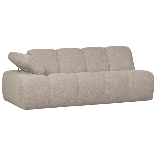 WOOOD 2-zits bank met arm links Mojo - Bouclé - Beige - 74x200x97 cm - vtwonen shop