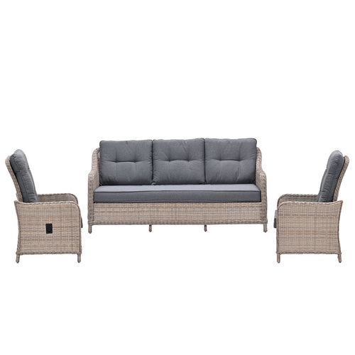 Garden Impressions loungeset - Nova vintage willow - 3-delig - verstelbaar