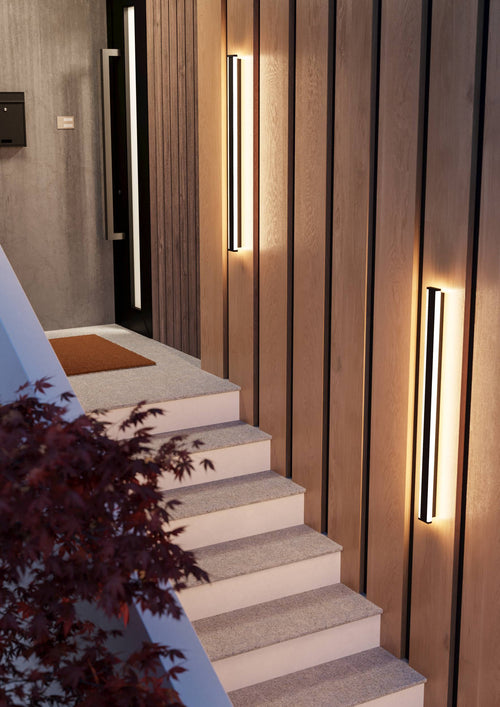 EGLO wandlamp buiten Neviano - led - 97 cm - zwart/wit