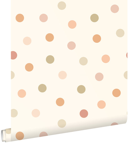 ESTAhome behang stip beige en meerkleurig - 50 x 900 cm - 131626