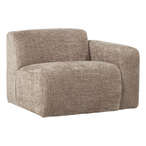 WOOOD 1-zits bank arm rechts Mojo Base - Wollig - Donkerzand - 74x105x97