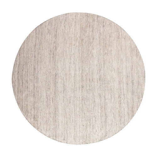 Interieur05 Vloerkleed Gerecycled Materiaal Rond Ciro Naturel gemeleerd (bruin/wit/antraciet) - 220 x 220 cm