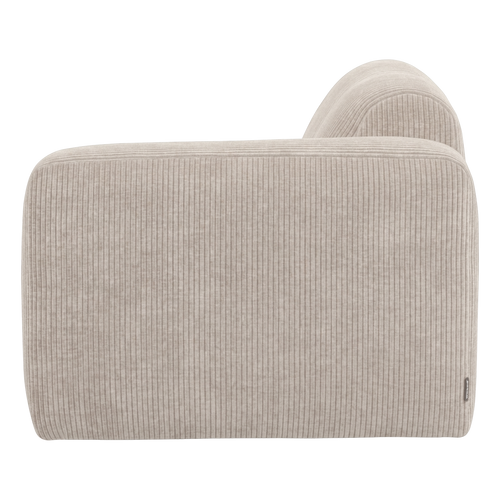 WOOOD 1-zits bank arm rechts Mojo Base - Ribstof - Ecru - 74x105x97