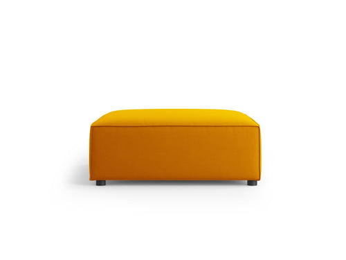 Cosmopolitan Design Poef Arendal flueel, geel - 80x102x40cm