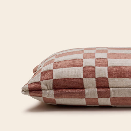 Madura Kussenovertrek Tcheky ecru en terracotta 40x60 cm