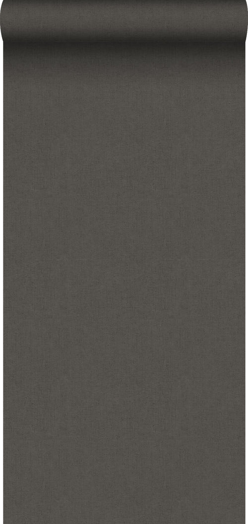 Sanders & Sanders behang linnenstructuur donkerbruin - 53 cm x 10 m - 640040 - vtwonen shop