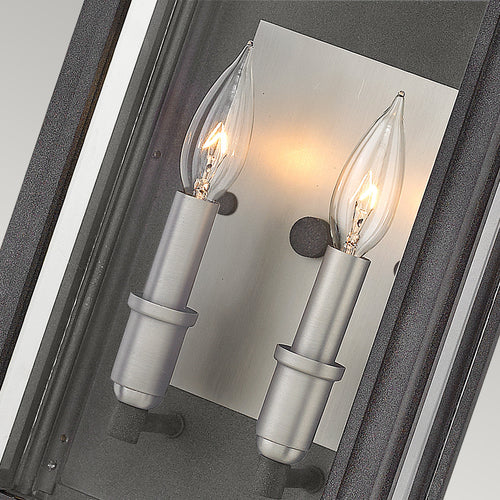 Sutcliffe Hinkley Outdoor 2-lichts wandlantaarn verouderd zink IP44