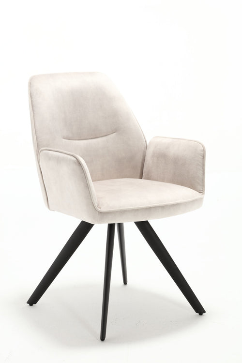 StarFurn Eetkamerstoel Nova - Champagne Stof - Set van 2 - vtwonen shop