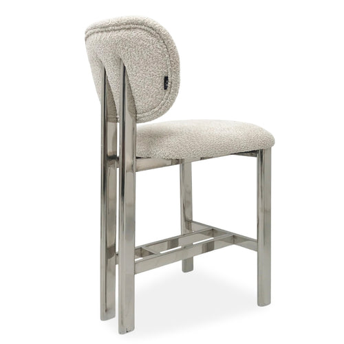 DÉJA Living Barstoel Bjerka - Beige/Chrome - vtwonen shop