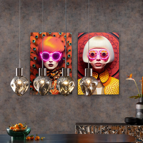 Kare Design Schilderij LED Fancy rood haar 80x120cm