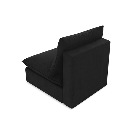 LaMiaSofa Bankmodule midden Ravenna - textuurstof - zwart - 75x90x77