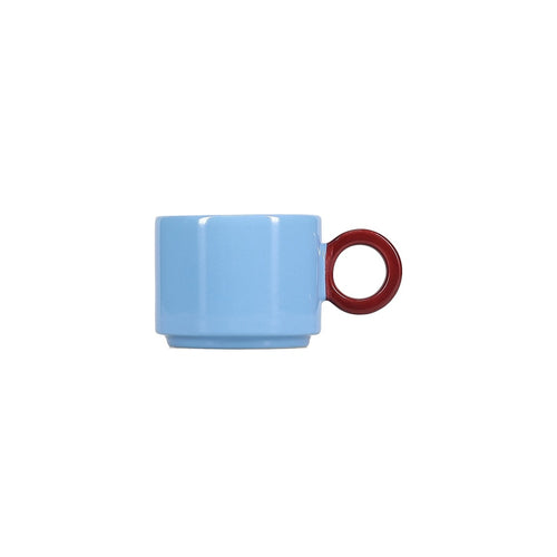 Ona - Beker 28cl light blue/burgundy pink Lou