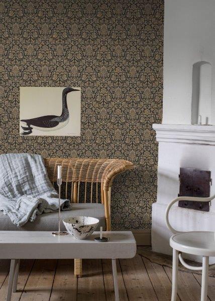 Borastapeter behang barokprint donkerbruin en zwart - 53 cm x 10.05 m - 660060 - vtwonen shop