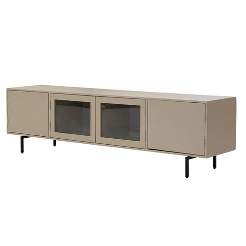 Giga Meubel Tv-Meubel Gita - Mangohout/Metaal/Glas - Taupe - 200cm - vtwonen shop