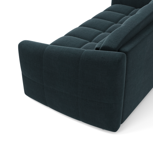 Sia Home - Rechte bank NORA - Fluweel - Pauwblauw - 205cm