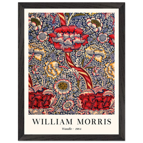 Artfulprints Poster met Lijst William Morris - Wandle   - 30x40 cm - Rood