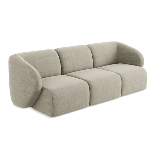 LaMiaSofa 3-zits bank Cervo - bouclé - taupe - 244x94x75