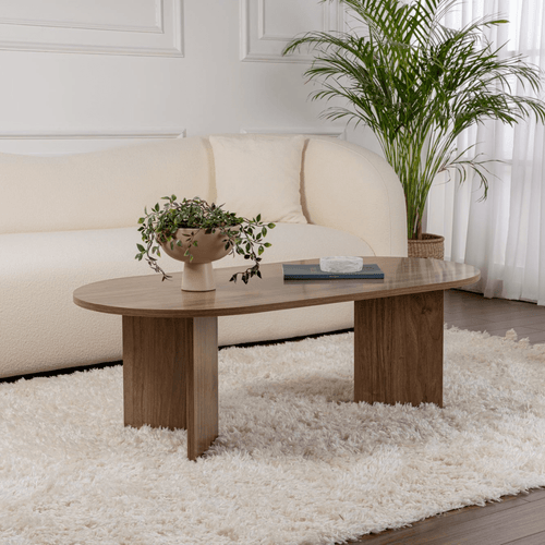 Calicosy - IRIS Ovale salontafel L119 cm - Kasjmier - 60x119x39,8 cm