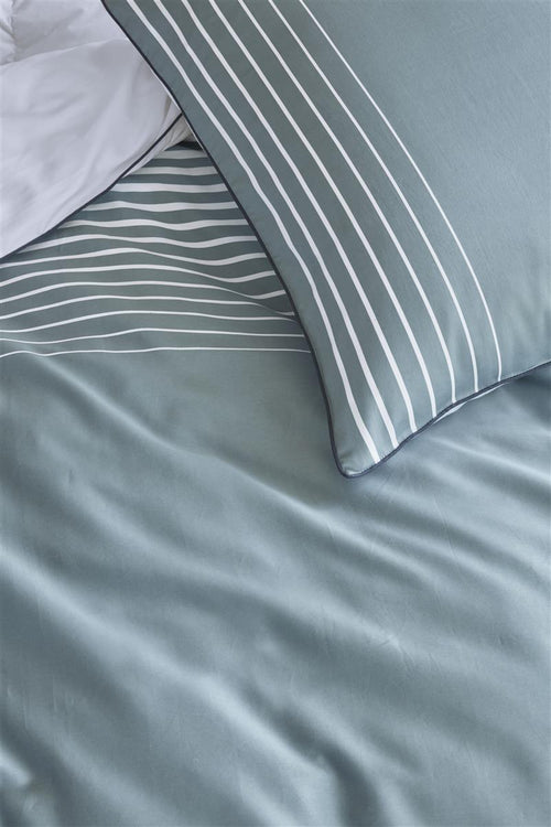 Silvana Elena dekbedovertrek - Effen - Eenpersoons - 140x200/220 - Blauw Grijs - vtwonen shop