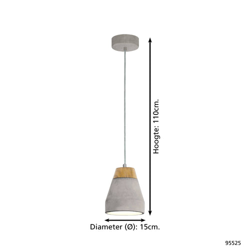 EGLO hanglamp Tarega - 1 lichts - bruin, grijs