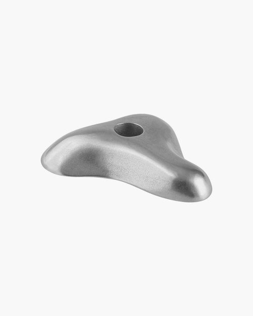 noo.ma MIS kaarsenhouder gepolijst aluminium, 10,6 x 10,6 x 2,5 cm