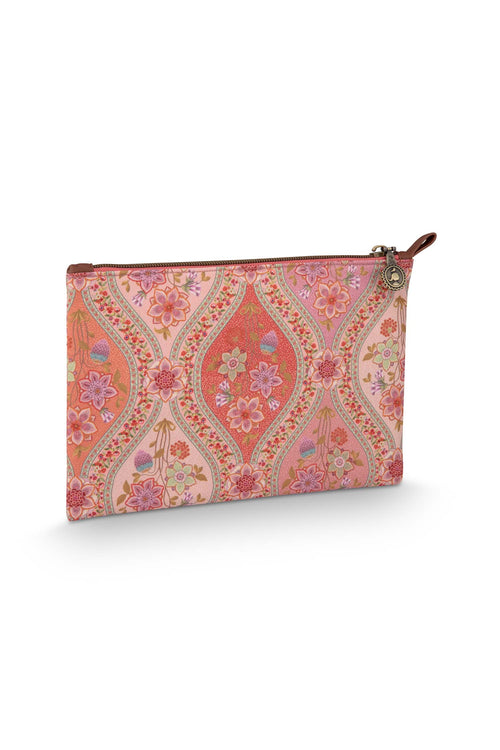Pip Studio - Charly Make-up Tasje Dames - Ornamento - Oranje - 24x1x15.5cm