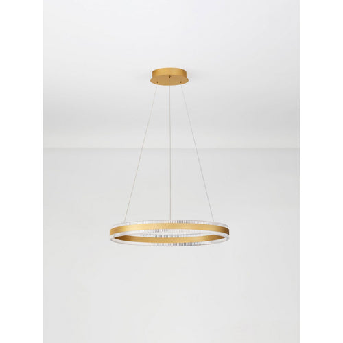 Nova Luce ALARO Geïntegreerde LED-pendellamp in messing goud, Triac dimbaar, 46W, 3067lm, 3000K
