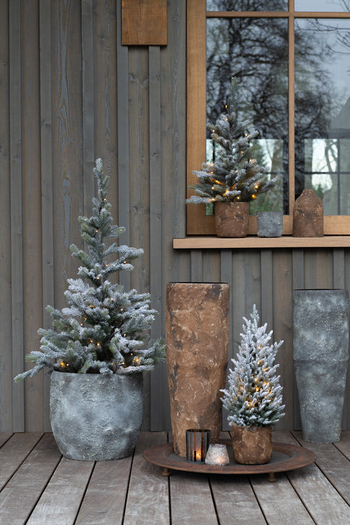 J-Line windlicht Boom - glas - bruin - medium - 2 stuks - vtwonen shop