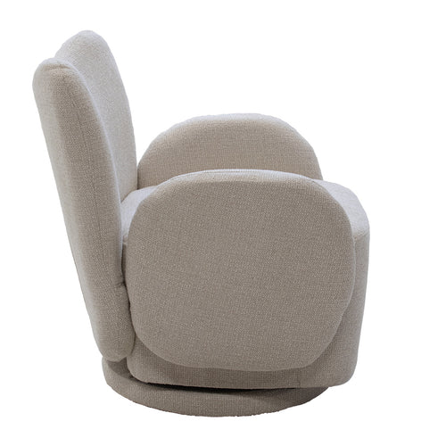 DÉJA Living Draaifauteuil Lola - Stof - Beige - vtwonen shop