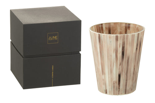 J-Line geurkaars Noa - Tender Rose - glas - roze - large - 75U - vtwonen shop