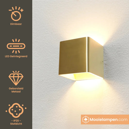 Artdelight Wandlamp Fulda - Goud