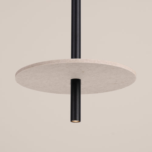 Sollux Lighting Hanglamp FELTRO 1 zwart/beige - 30x30x126cm