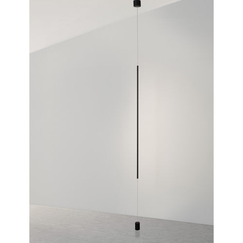 Merano Albuquerque Slanke Hanglamp Plafondlamp Sandy Zwart Aluminium LED 20W 1400Lm 3000K