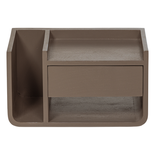 WOOOD hangend nachtkastje links Slo - Mangohout - Mokkabruin - 25x45x30
