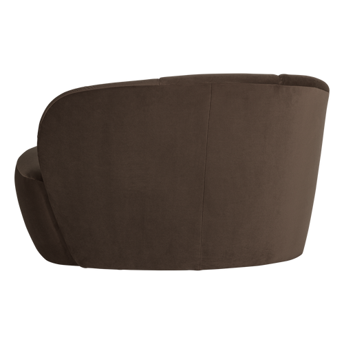 WOOOD 2-zits bankje links Mojo - Velvet - Bruin - 73x112x77