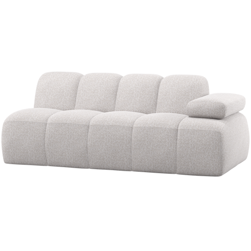 WOOOD 2-zits element bank arm rechts Mojo - Bouclé - Roestbruin - 74x204x97