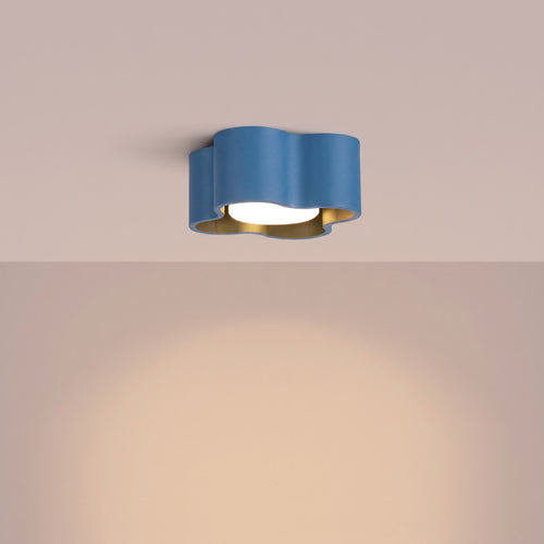 Sollux Lighting Plafondlamp OVIO 1 azuurblauw Gx53 - 12x12x6cm