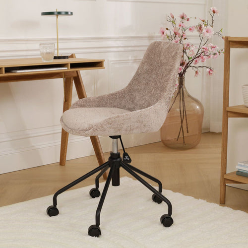 Nolon Nout-Isa Bureaustoel Bruin - Stof - Zwart Onderstel