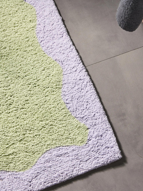 benuta badmat Cara - groen/paars - 50x80 cm
