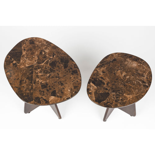 Housecraft Living Naut Bijzettafel Set Van 2 Bruin