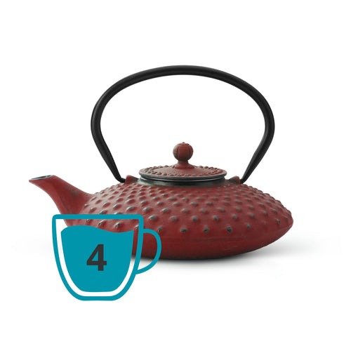 Bredemeijer - Theepot Xilin 0,8L gietijzer rood - vtwonen shop