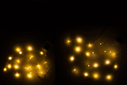 J-Line slinger Draad 20l - goud/zilver - warm wit - 2 stuks - LED lichtjes - vtwonen shop