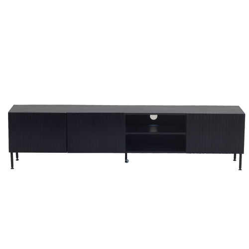 Giga Meubel Tv-Meubel Roman - Zwart Mangohout - 200x40x50cm - vtwonen shop