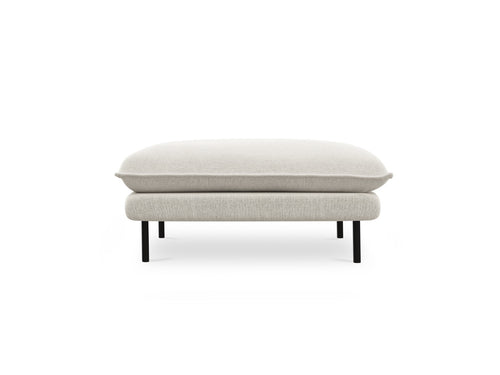 Cosmopolitan Design Poef Vienna structurele stof, lichtbeige - 73x93x43cm