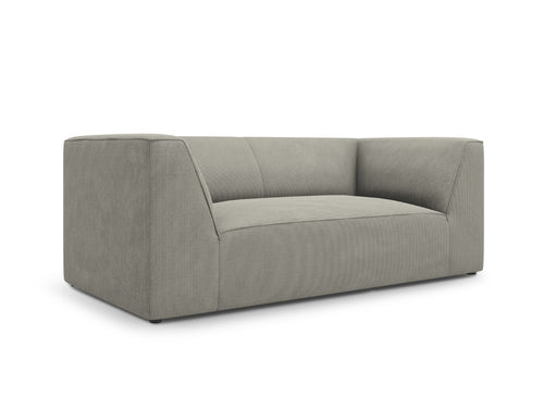 Micadoni Bank Ruby 2-zits, ribfluwelen, lichtgrijs - 93x174x69cm