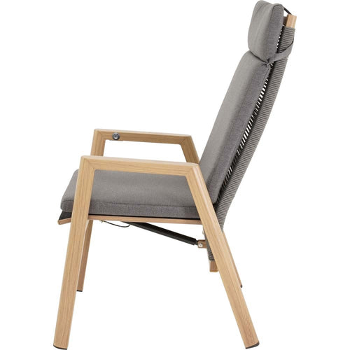 Lesli Living bistrostoel Acari - grijs - 59x65,5x112cm - set van 2