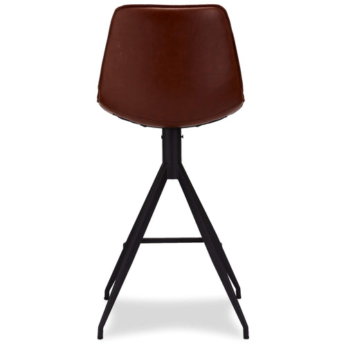 Furnhouse barkruk Isabel - Cognacbruin - Kunstleer - Set van 4