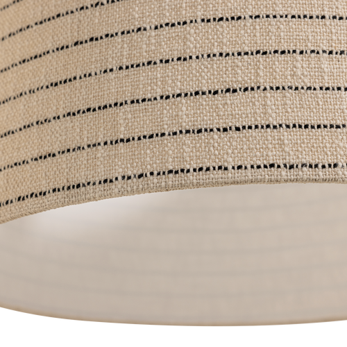 WOOOD hanglamp Loft - Metaal/Bouclé - Naturel Met Strepen - 35x55x55