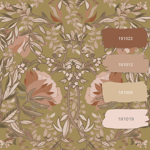 ESTAhome behang vintage bloemen in art nouveau stijl goud 53 cm x 10.05 m 139568