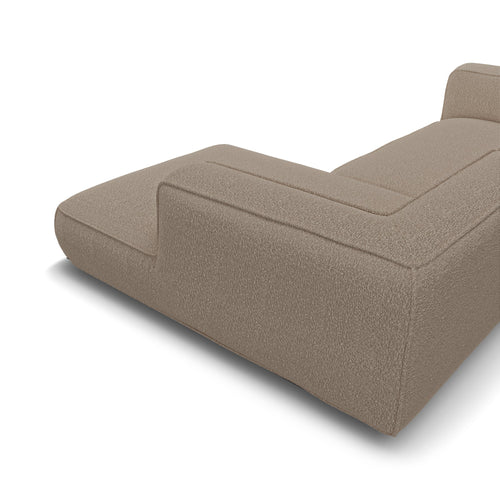 Premium Interiors - Rechthoekige hoekbank SOFIA - bouclette mol 255cm